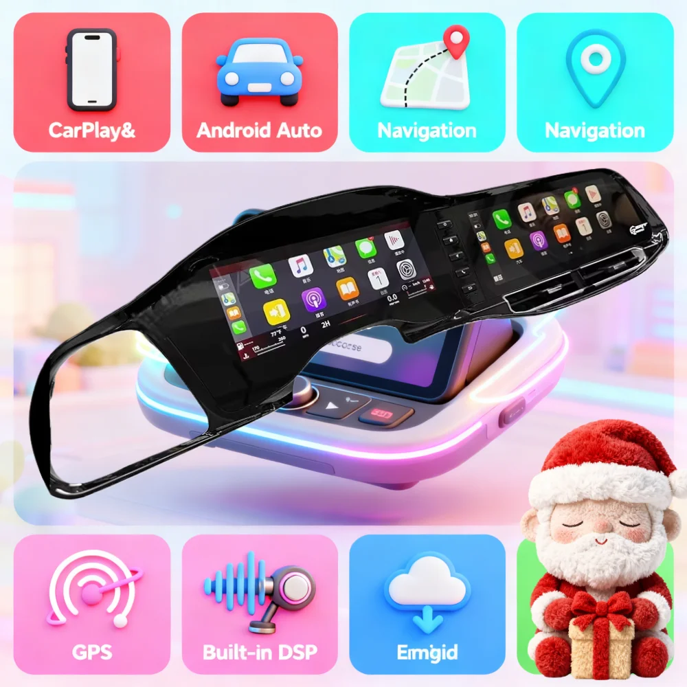 

Carplay 24.6" Dual Screen For Dodge Challenger SRT Hellcat 2010-2024 Car Stereo GPS Navigation Auto Radio + LCD Digital Cluster