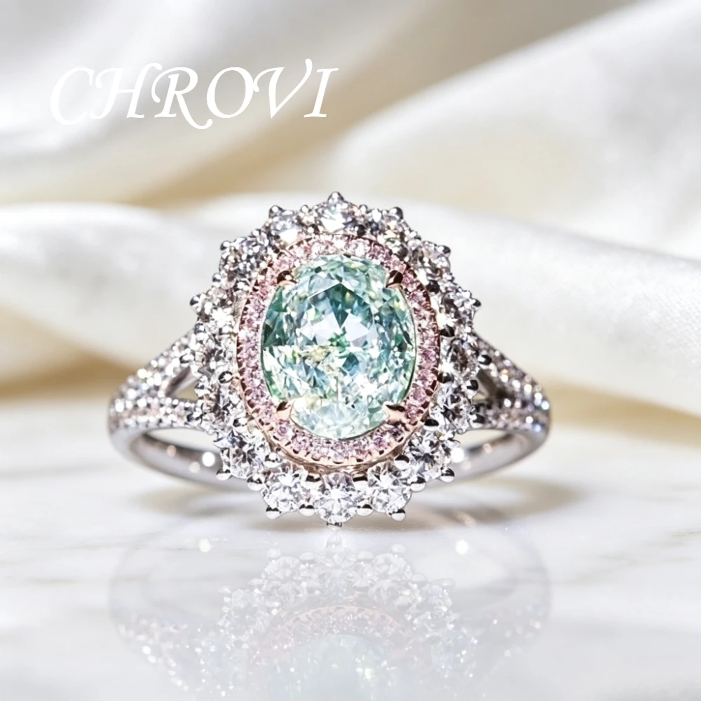 Luxuriöser 925 Sterling Silber Bestseller Neuer Rosa Kristall-Diamantring, Besetzt mit Edelsteinen Accessoires – Detail 3