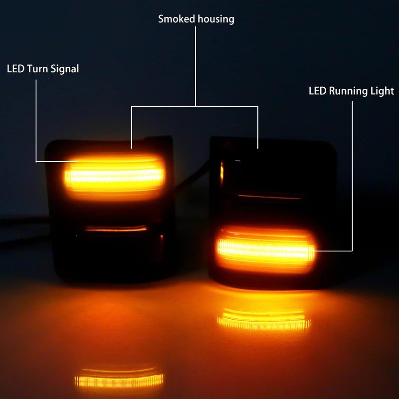 iJDM Amber Yellow  LED Side Mirror Marker Lamps Compatible With For 2008-2016 Ford F250 F350 F450 F550 Turn Signal Lamp 12V