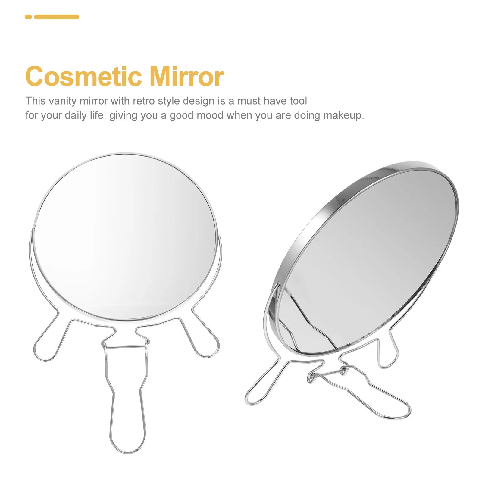 

8 Inch Double Sided Rotating Makeup Mirror Vintage Design High Definition Mirror for Bedroom Bathroom Vanity Dressing