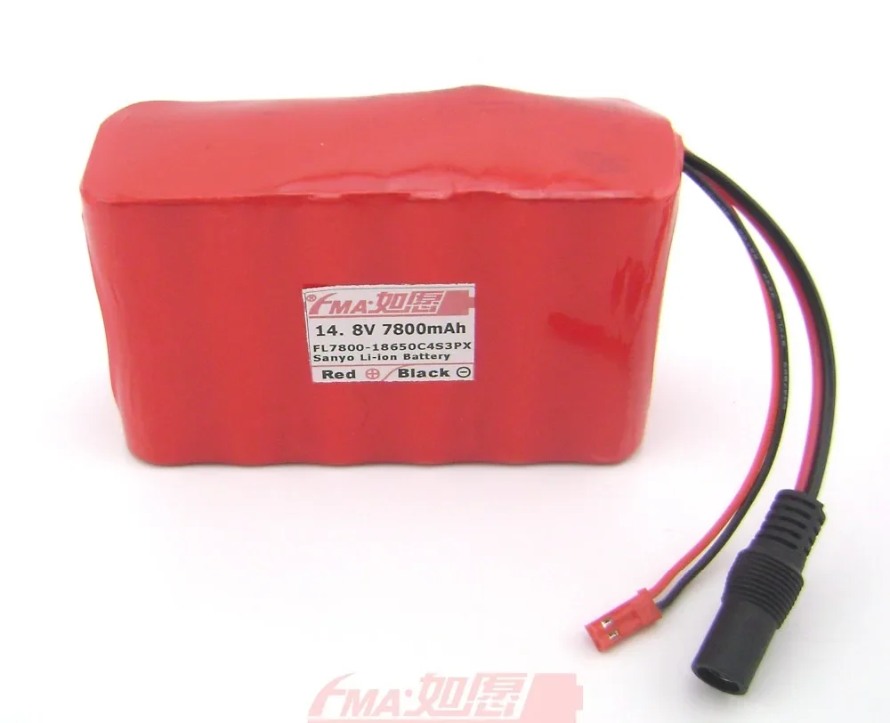 

Защищенная батарея 14,4 V 14,8 V 7800mAh Li-Ion 18650 w/8A PCM внутри 4S3PX DC5521 & JST