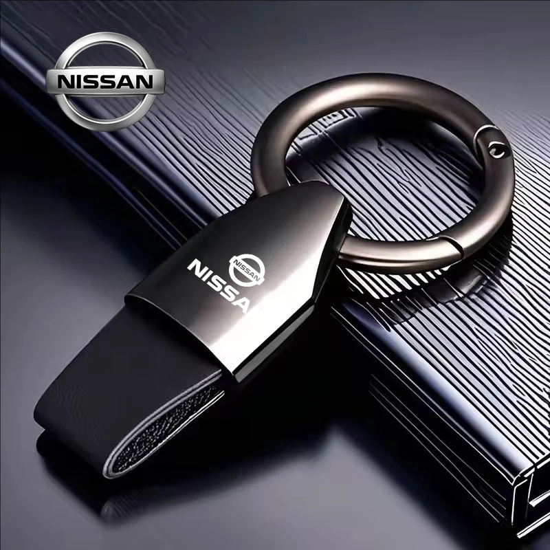 1Pcs Alloy Rotating Key Chain Car Keyrings Pendant For Nissan Qashaqai J11 J10 X Trail Note Juke Sentra Patrol Micra Leaf