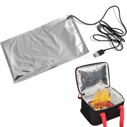 USB Electric Heating Plate Portable Camping Picnic Bento Box Food Heated Warmer Container 12V 5V Lunch Box Heater Gasket