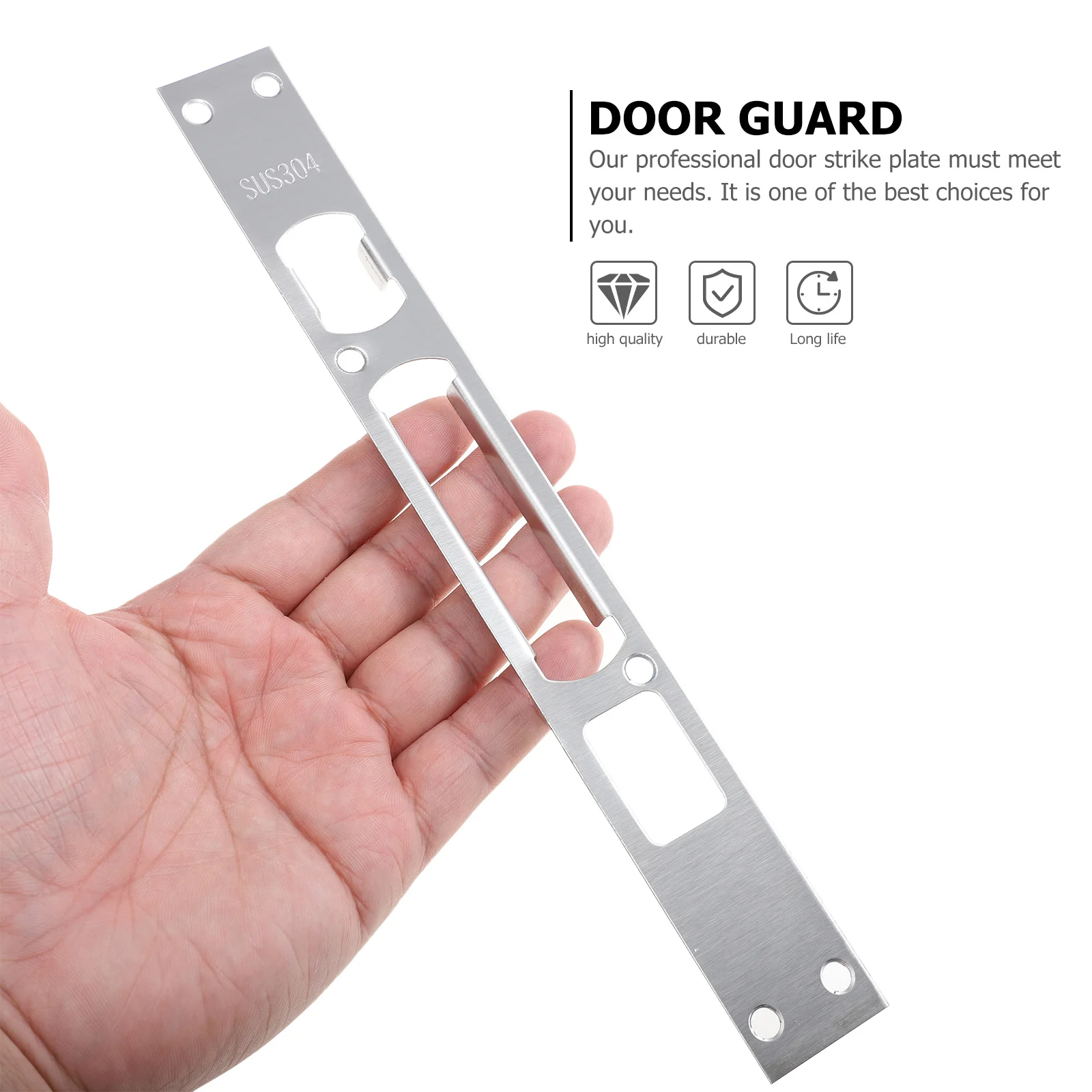 6 قطعة لوحة سترايك الباب تعزيز الحديد لمزلاج الأمن ديدبولت ترقية الثقيلة طقم تصليح إطار حماية الباب المعدني