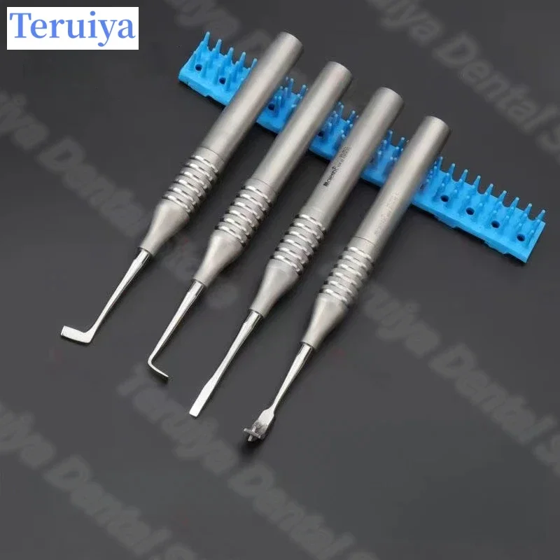 Dental Crown Remover Kit - Straight/Curved/Cross Head Elevator for Metal & All-Ceramic Crown Removal