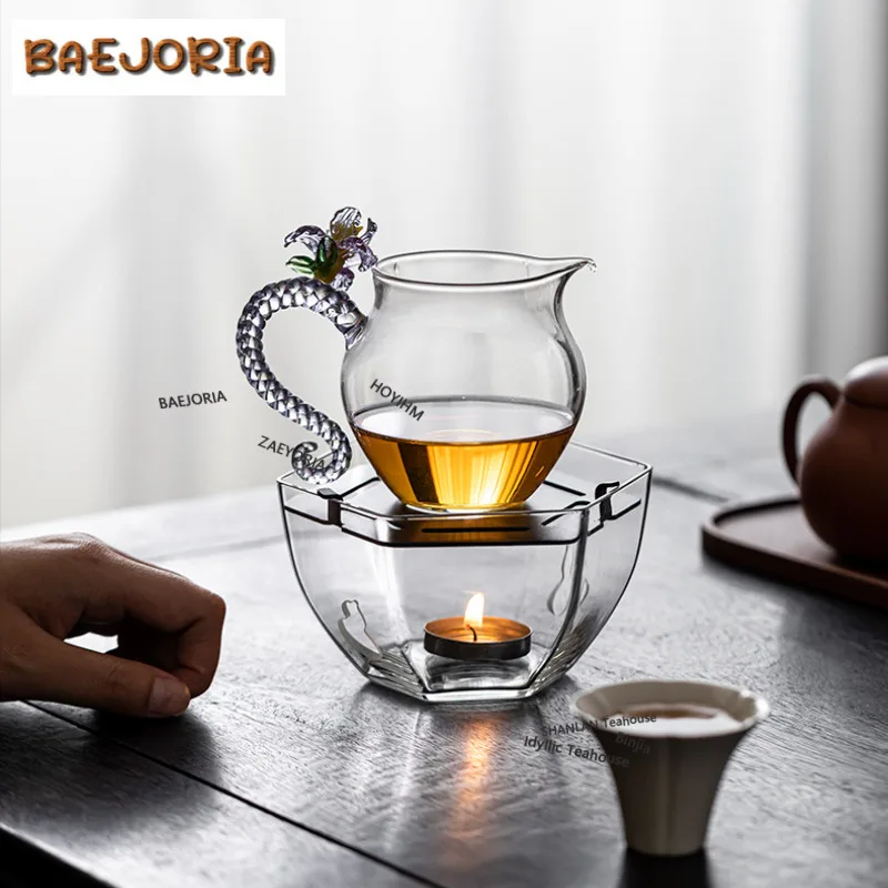 Hexagonal Gourd-shaped Glass Tea Warmer Holder Candle Heater Stove Kettle Stand Boiling Water Carbon Furnace Cafes Supplies - view 6