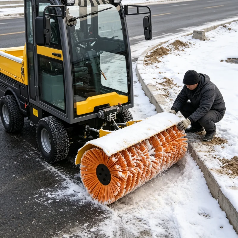 China Factory Export 48 Inch Cutting Width Ride On Snow Blower With Low Maintenance For Factory Yards To Prevent Ice Build