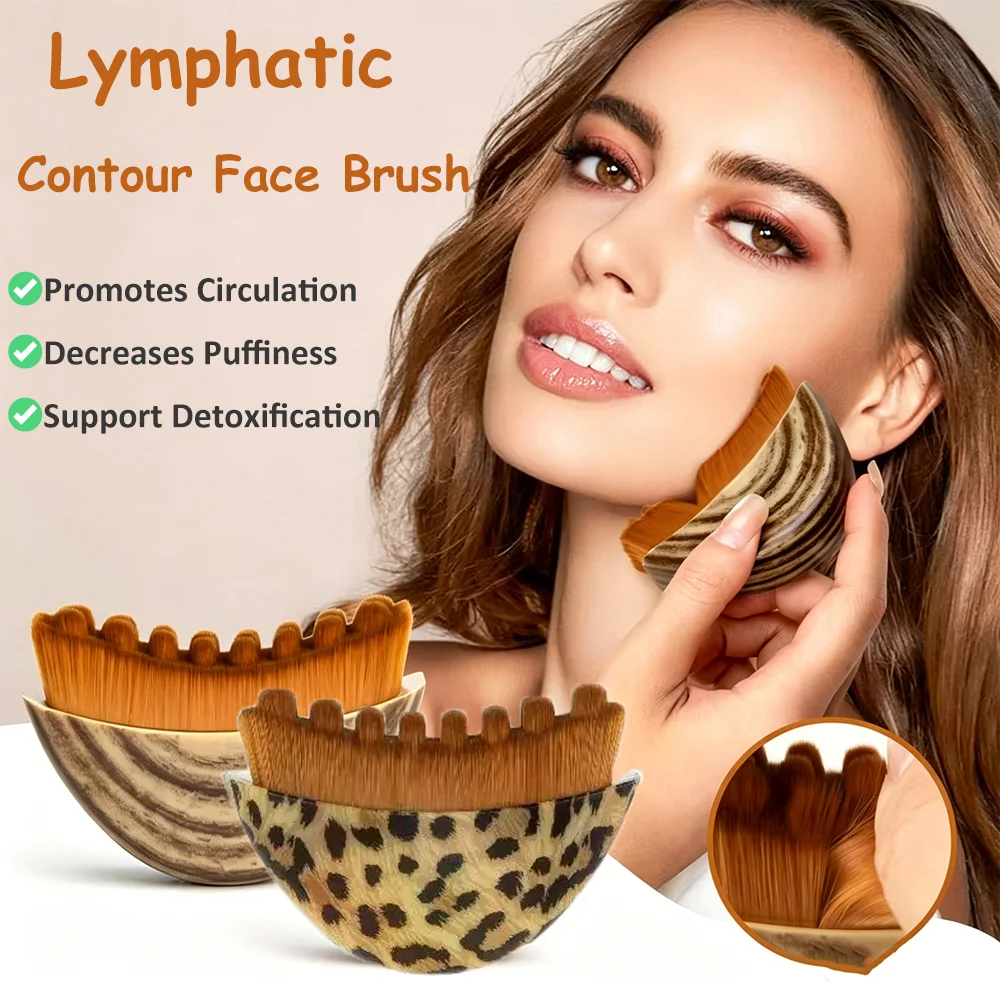 Portable Lymphatic Contour Face Brush and Neck Care Massage Tool Ergonomically Designed to Fit The Skin Precisely