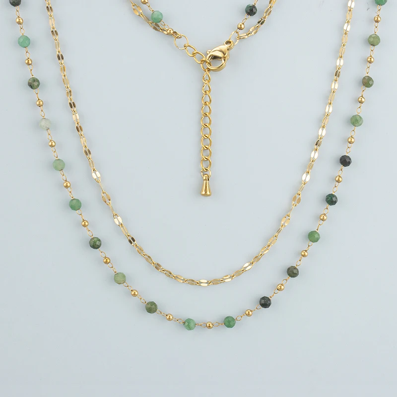 assoonas, 1 Stück/Lot, MH59, Halskette für Damen, Anhänger, handgefertigt, 18k vergoldet, Edelstahl, Naturstein, Modeschmuck – Detail 12