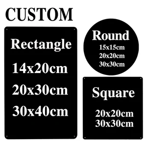 DIY Custom Decorative Wall Plate Art Metal Tin Craftes Cartel de placa Rectángulo de metal letreros Decoración 20x30cm /30x40cm 8 Mejores signo comercial personalizado de ventas - №5
