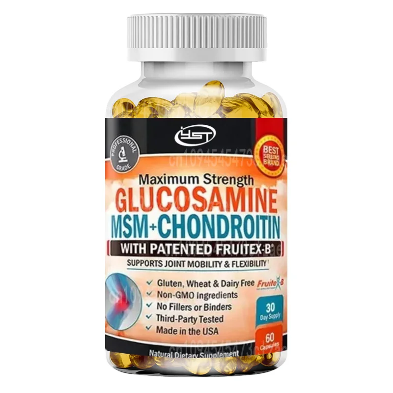 Glucosamine Msm Chondroitin Curcumin - Helps Support Sciatic Nerve Care and Joint - for Men & Women - Vegetarian Capsules