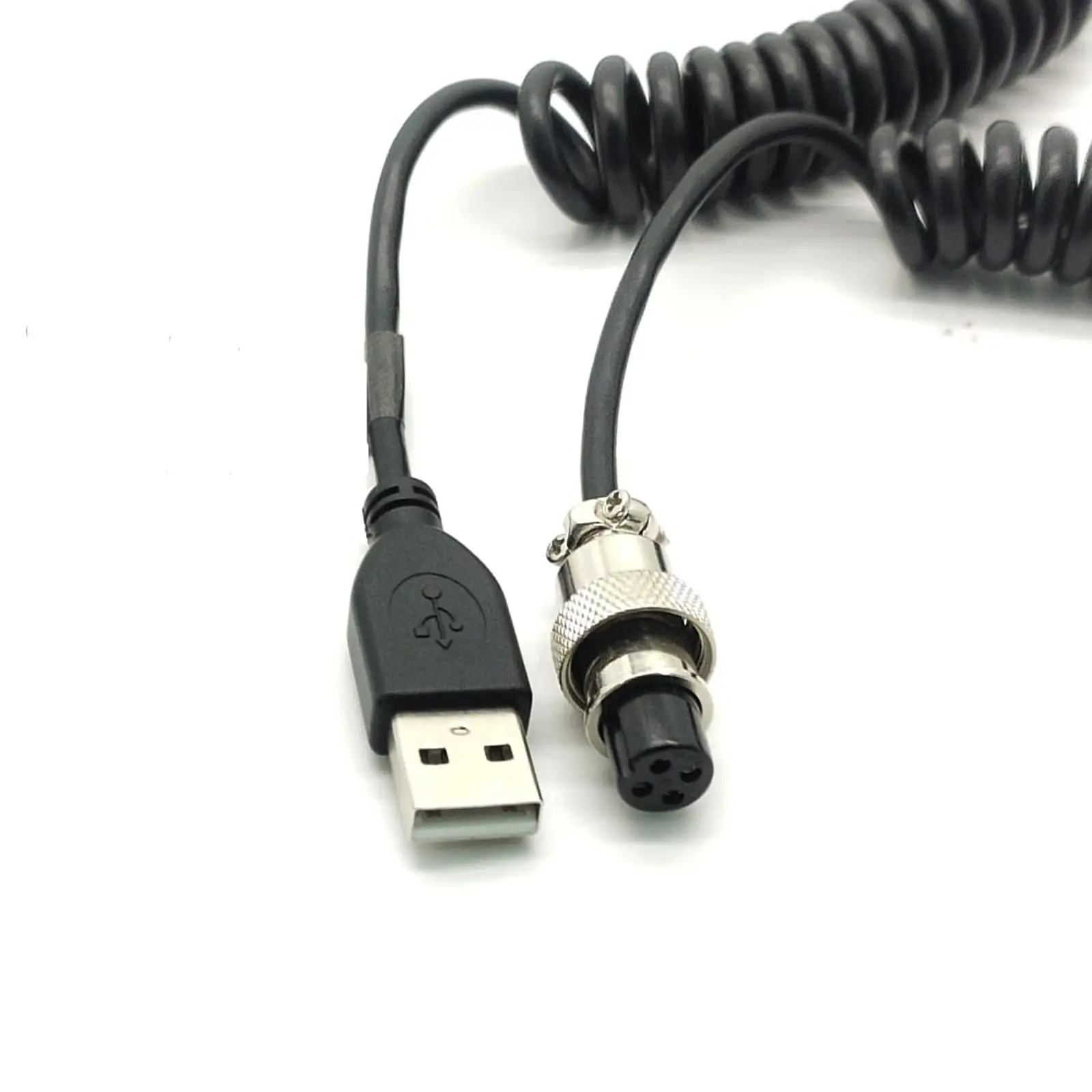 3Meter GX12 Female 4 Pin Aviation Plug to USB2.0 Type-A Male Cable for Aviation Equipment