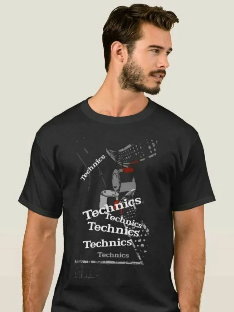 DJ TECHNICS SL-1200 DJ T-Shirt ASOT GR GAE TRANCE MK5 TURNTABLE MK2  Summer Cotton O-Neck Men's T Shirt New S-3XL