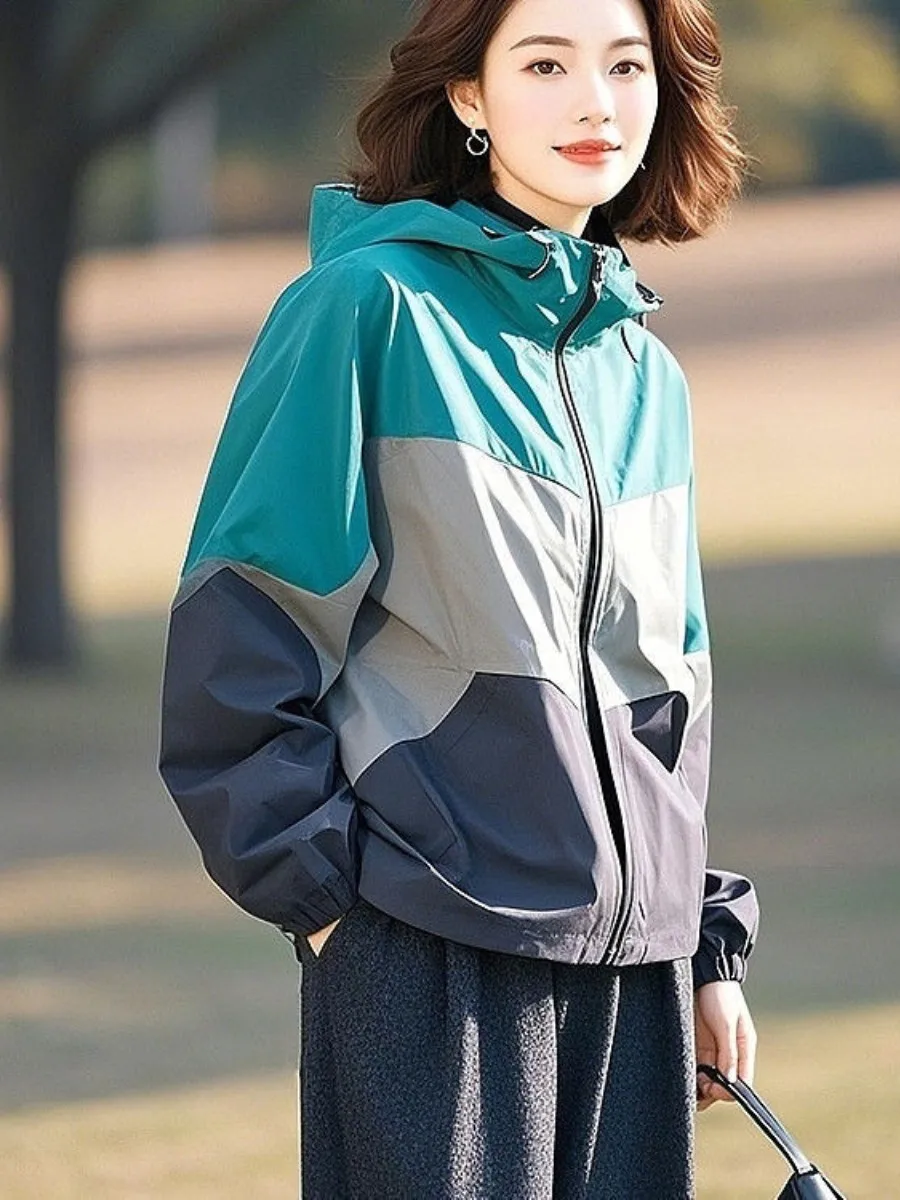 slim-fit-color-block-casual-women's-jacket-2026-spring-summer-new-korean-fashion-design-two-piece-set-lightweight-outerwear