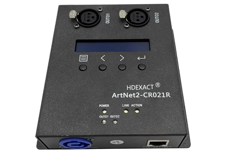 In Stock 2025 Hot Sell Dual Port ArtNet To DMX512 Signal Splitter 1 in 2 Out Professional Decoder Compatible MA2/HOG4 Console