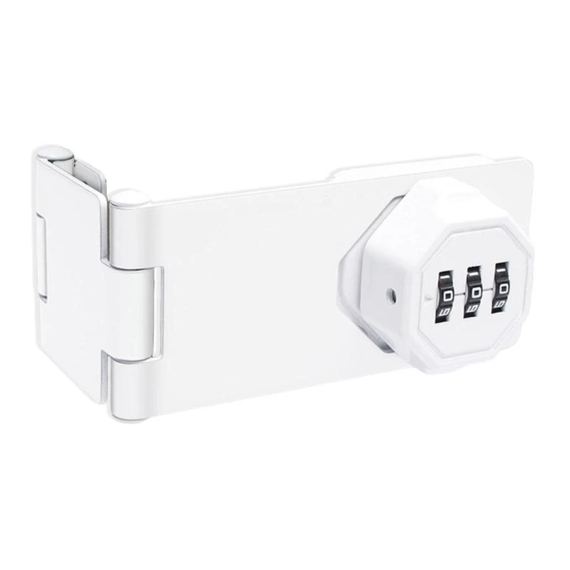 

652F Upgrades Combination Locking Bolt Heavy Duty Metal Hasp Security Slide Bolt for Secure Closures of Cabinets & Small Door