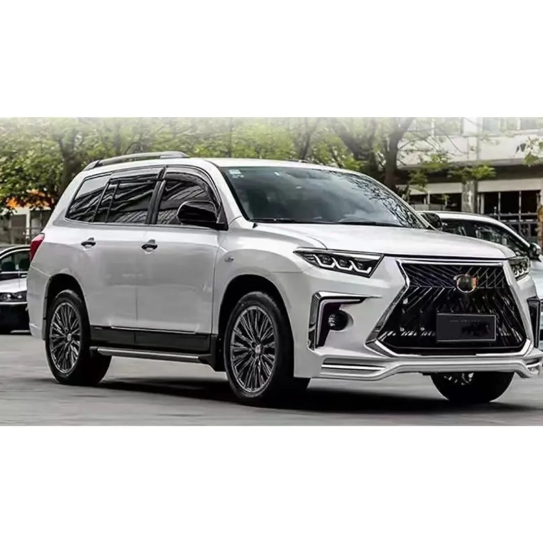

PP Material Wide Front Bumper Rear Bumper Assembly with Grille Car Bumpers for Toyota Highlander 2015-2019 Modified Lexus Style