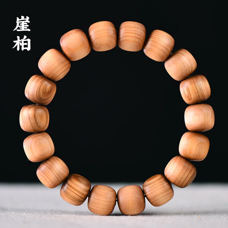 High Oil Old Type Taihang Weathered Thuja Wood Bead Bracelets: Unisex Buddhist Prayer Beads, Versatile Jewelry Gifts
