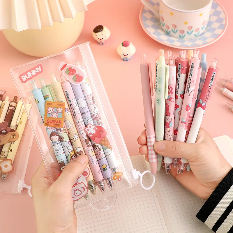 

Cartoon Cute Endless Pencil Cute Stationery Korean School Supplies Student Kawaii Pens for Writing Bear Rabbit