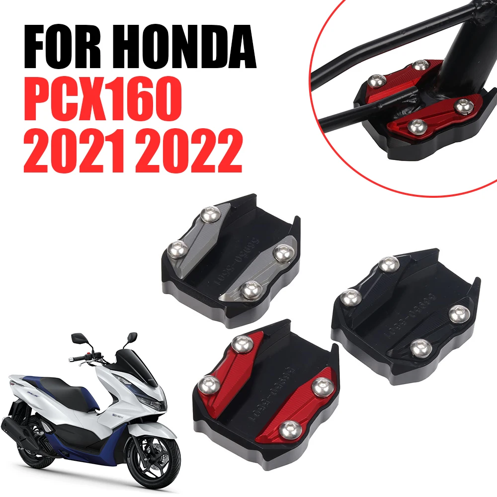 

For Honda PCX160 PCX 160 2021 2022 Motorcycle Accessories Kickstand Foot Side Stand Enlarge Extension Pad Support Plate Shelf