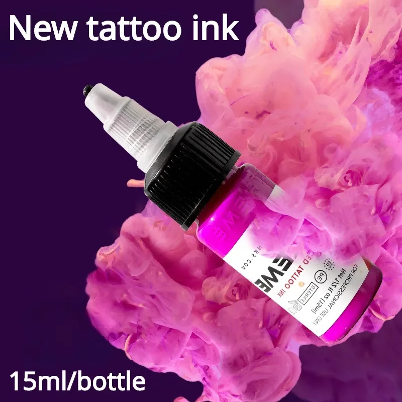 15ml Tattoo Farbe Hardcore ultimative Chromat izität hohe Farbe Tattoo Tinte ungiftig harmlos semi-permanent nicht leicht verlieren Gesundheit