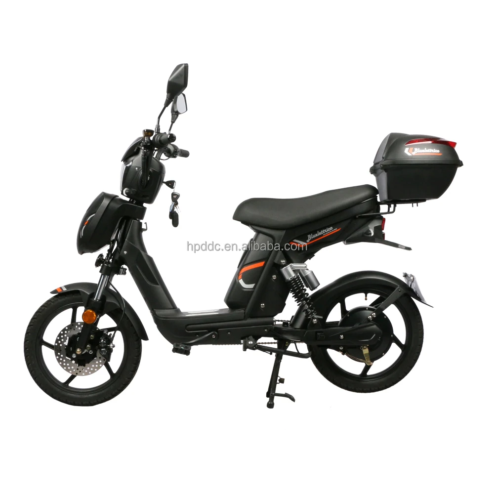 Moped Style EEC Certificated Electric Scooter Adult Rear Spring Hydraulic Suspension Electric Bicycle 20.8Ah Electric Moped