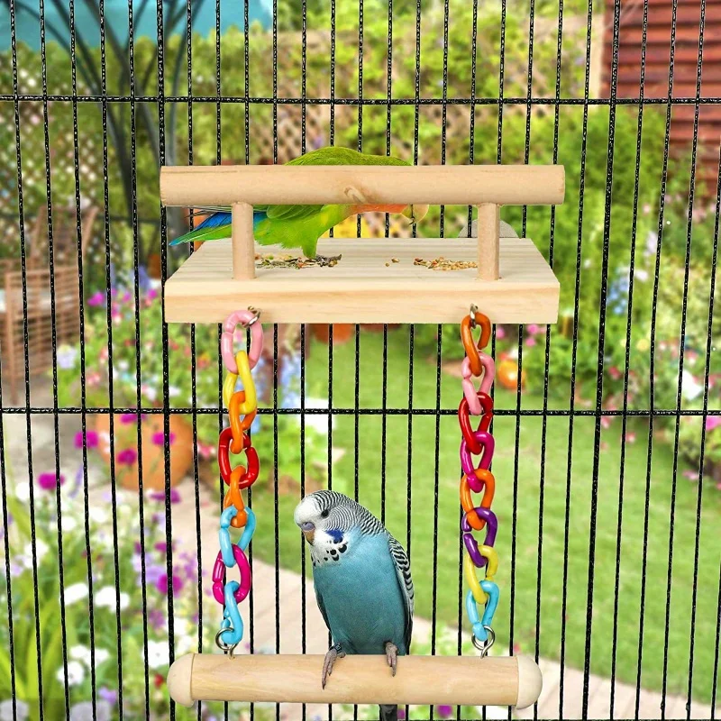 New bird toy hamster toy parrot springboard acrylic swing combination toy climbing ladder swing hammock