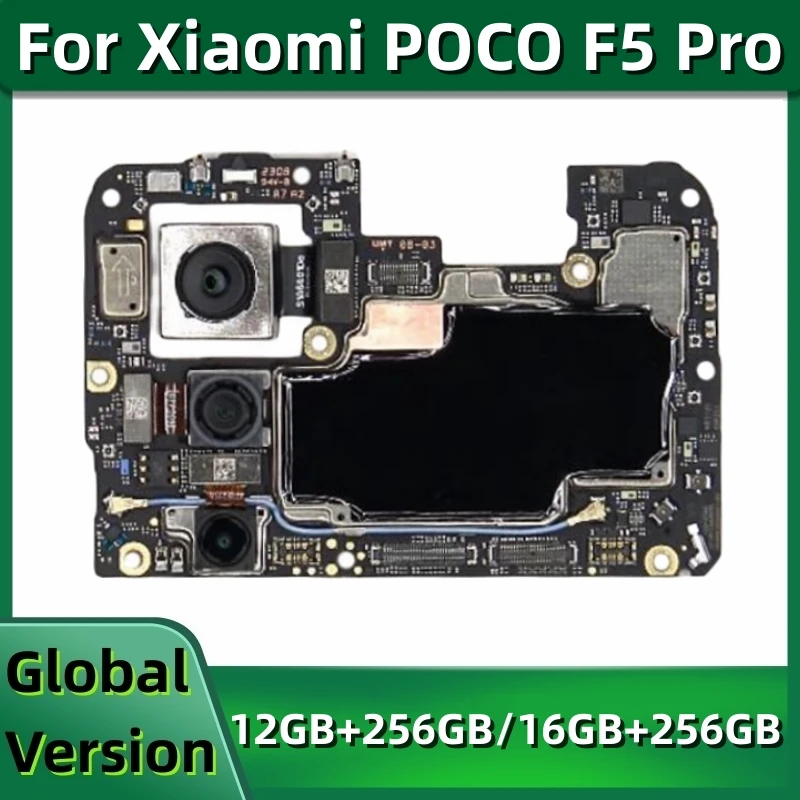 

5G материнская плата для Xiaomi POCO F5 Pro, материнская плата PCB модуль, 256 ГБ Global ROM, 23013PC 7 5G