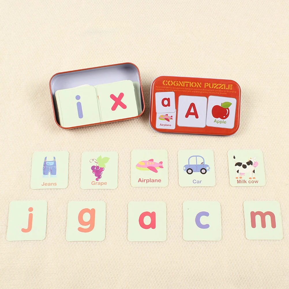 56 قطعة 1 مجموعة الاطفال محو الأمية لغز مجلس لعبة تعليمية للتطوير المعرفي التعلم المبكر اللعب الحرف الأحمر