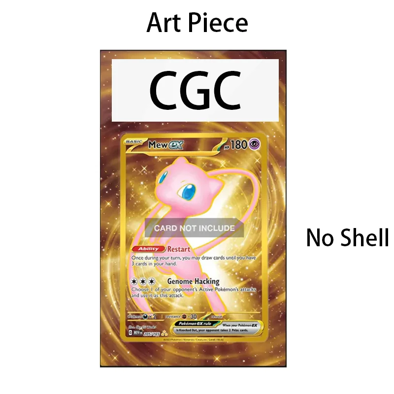 Art Display for Pokemon TCG 151 Mew Ex Anime Expand Art Fans Gift Recyclable Acrylic Protective Case Keychain view 5
