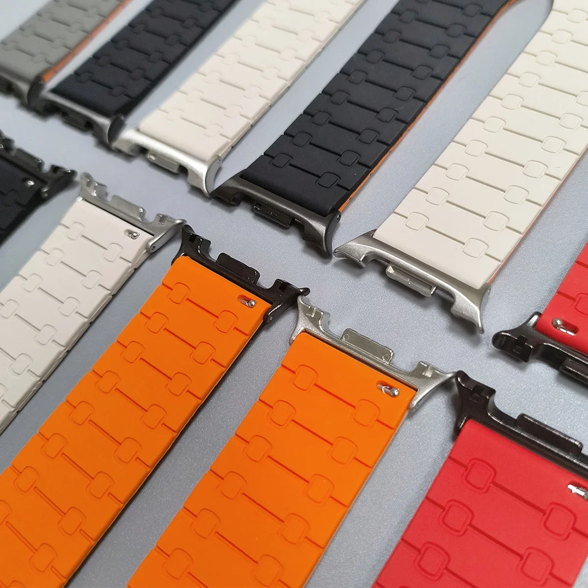 لا توجد فجوات حزام سيليكون مغناطيسي لساعة سامسونج جالاكسي 8 40 مللي متر 44 مللي متر/8 كلاسيكي 46 مللي متر حلقة حلقة لملحقات الساعات الذكية سامسونج