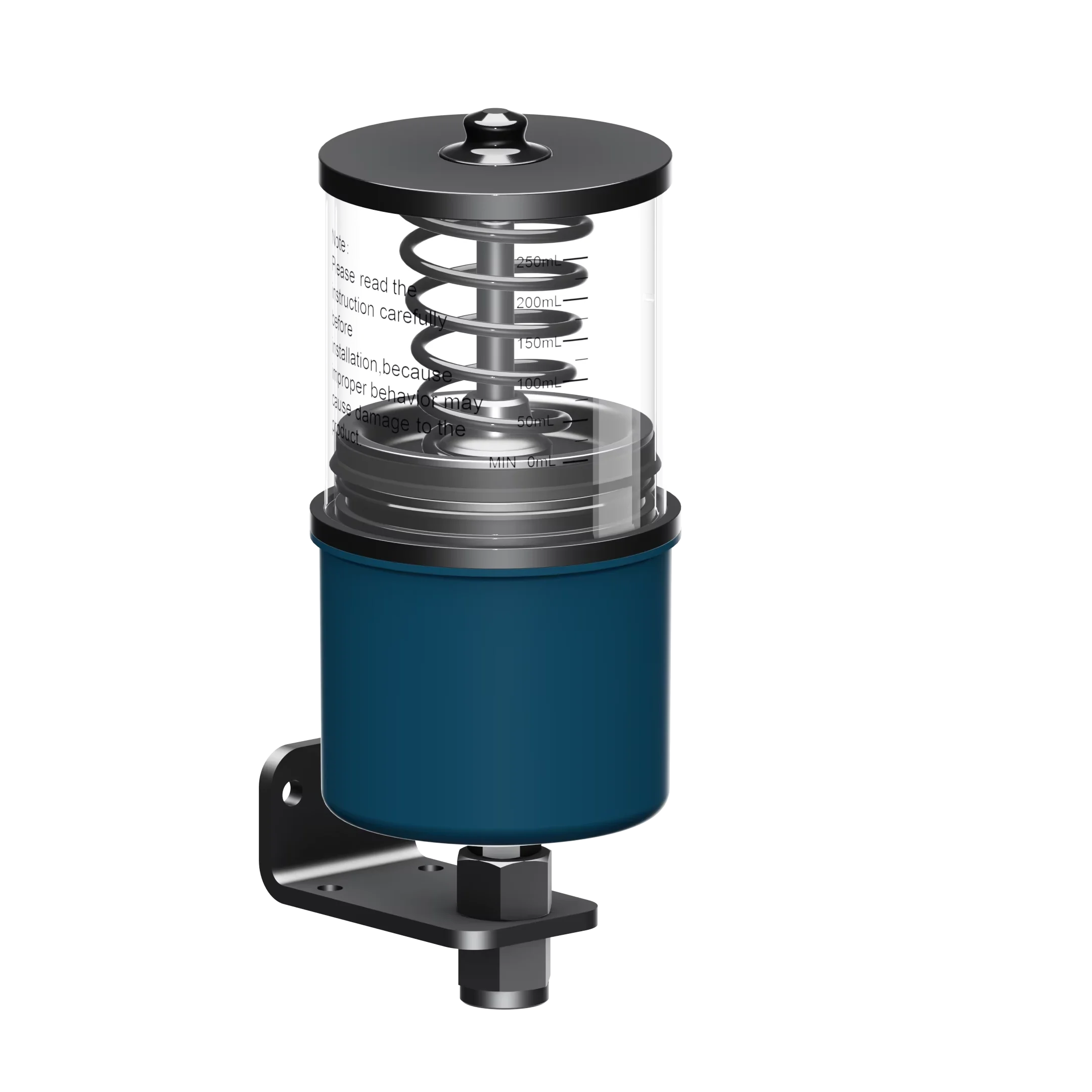 4MPa 125ml 250ml 500ml Battery Powered Single Point Lubricator With Adjustable Cycle IP65 For Industrial Machinery Maintenance