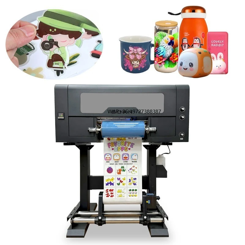 UV Logo Label Sticker Large Printer Roll Digital Printing Plotter Machine I3200HD All in One 30CM Roll UV DTF Printing Printer