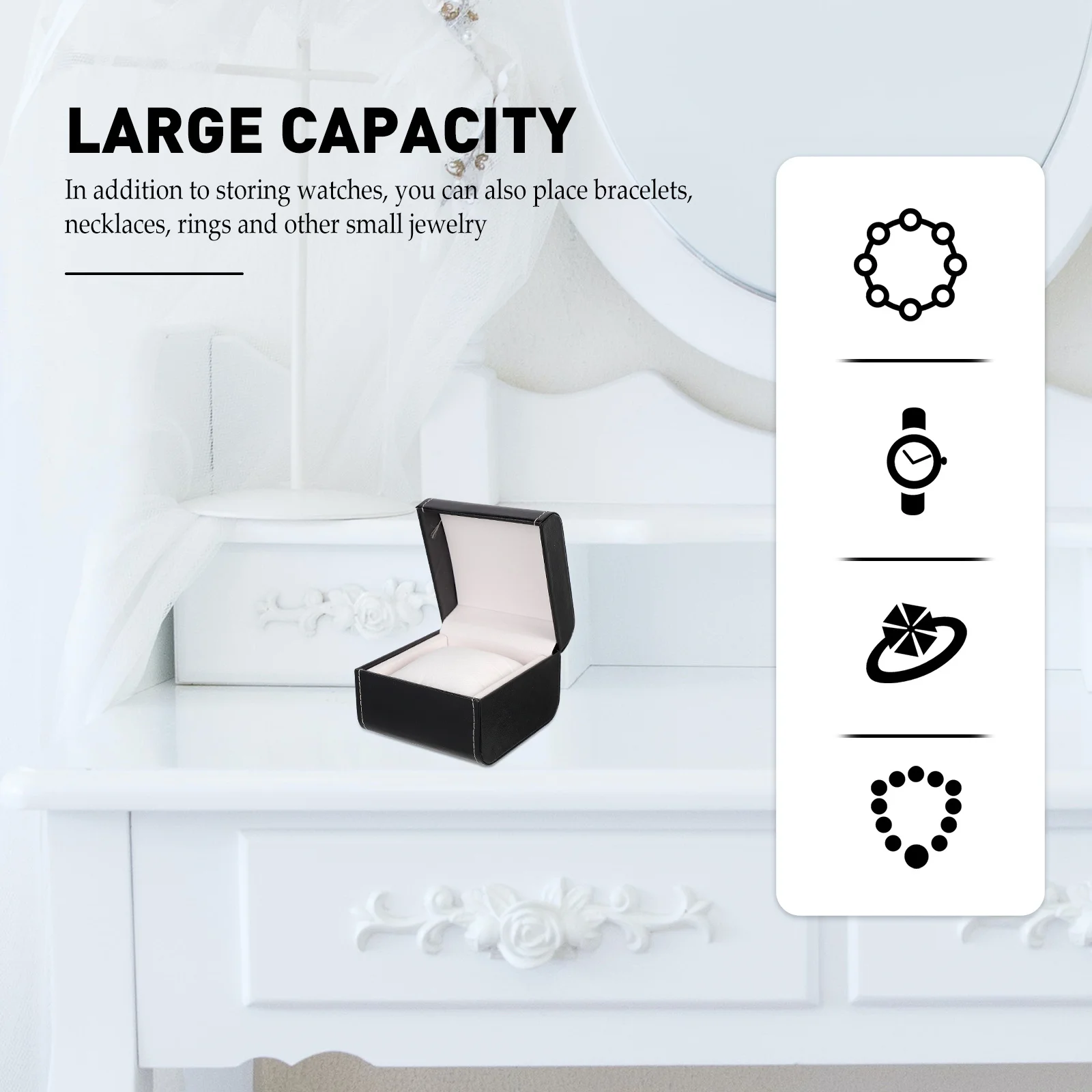 

Тонкая коробка для часов, органайзер для хранения из искусственной кожи, витрина для наручных часов, элегантная коробка для часов, футляр для ювелирных изделий