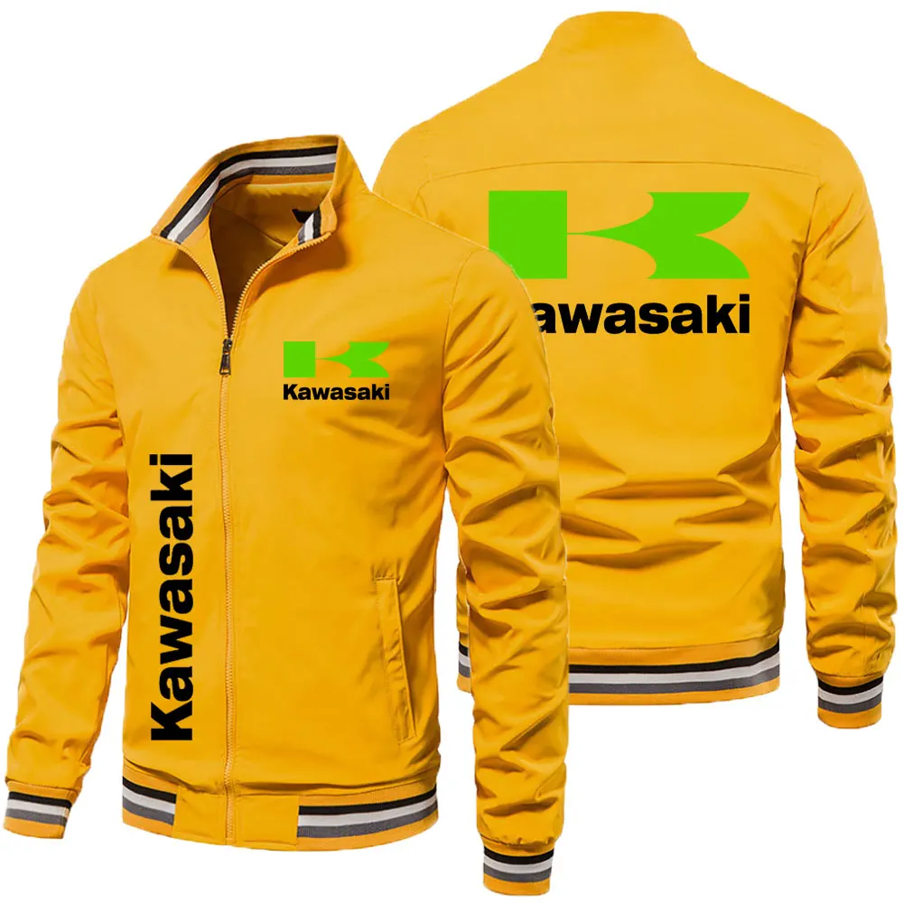 Kawasaki Logo Motorcycle Racing Teams Men Jackets Coat Spring Autumn Fashion Man Oversized Jacket 2024 New Fashion Clothes Coats