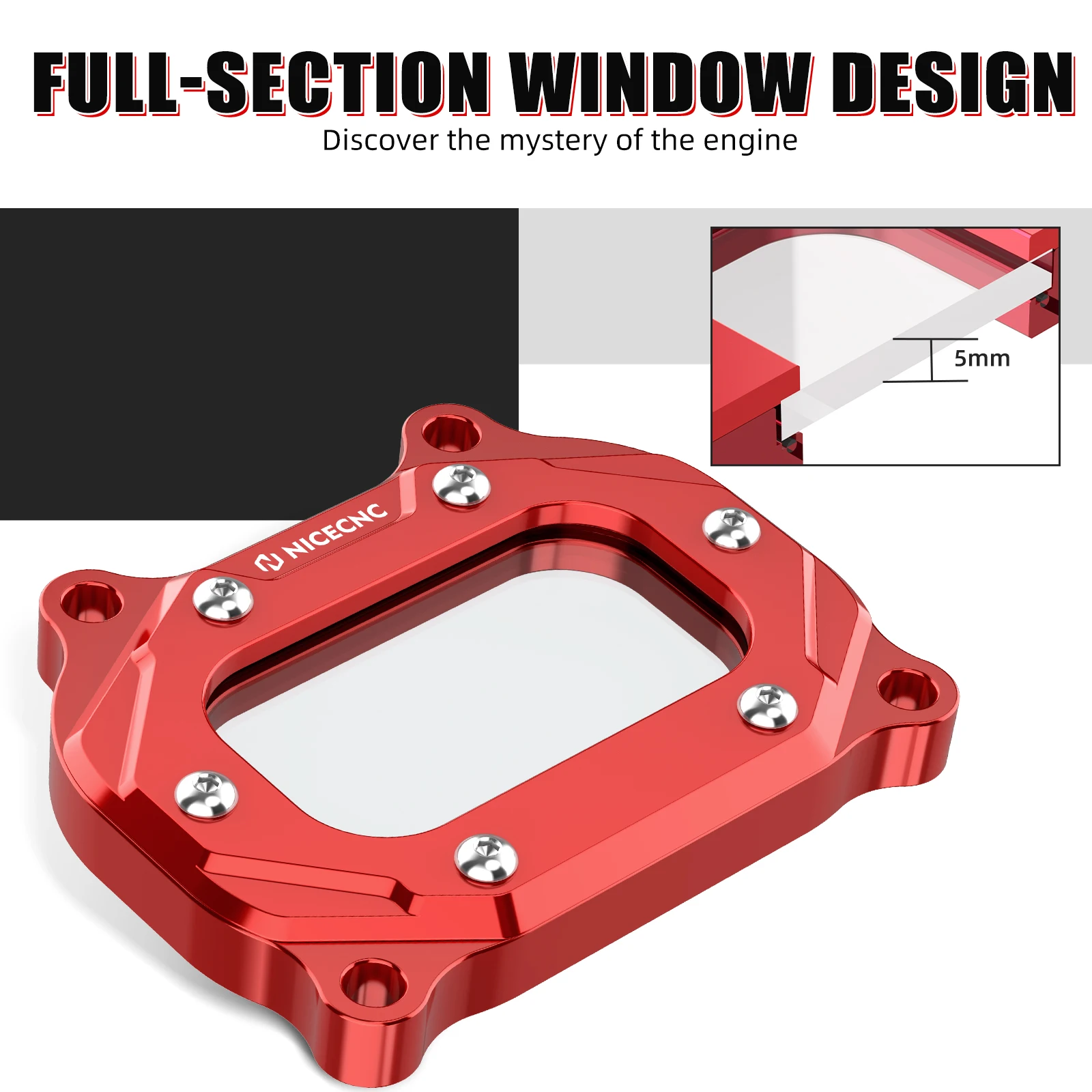 NICECNC Seitenabdeckung für Zylinderkopf für Yamaha Raptor 700 2006-2026 ATV, für Yamaha Raptor 700R 2009-2026, Grizzly 700, Kodiak – Detail 7