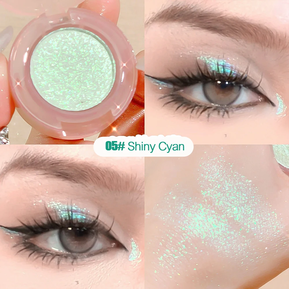 Monochrome Diamond Eye Shadow Palette Waterproof Glitter Eyeshadow Glossy Bright Shiny Highlighter Shadow Shimmer Eyes Makeup