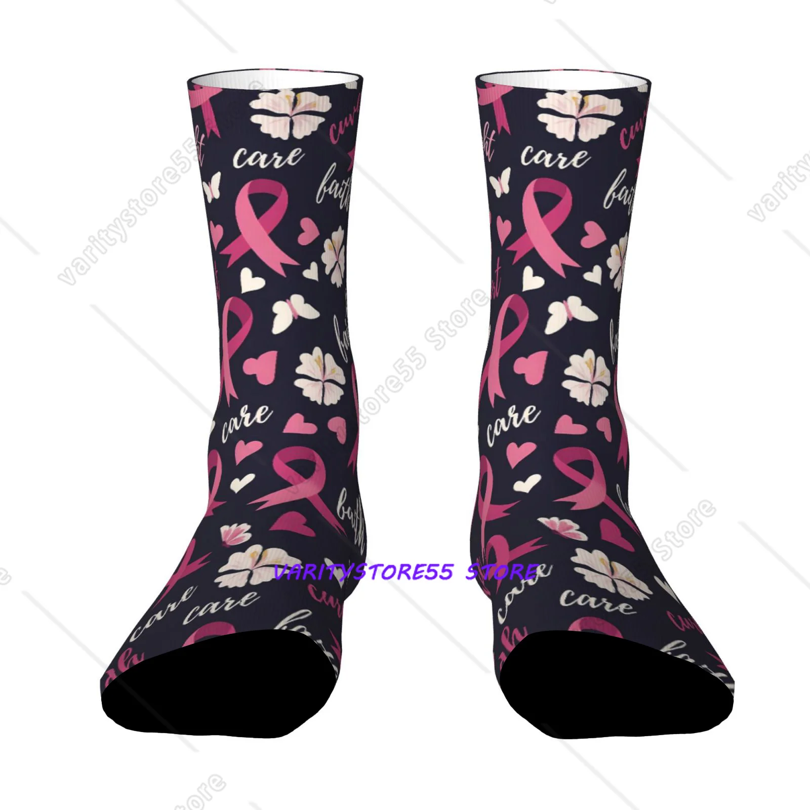 Unisex Outdoor Socks Featuring a Breast Cancer Awareness Suitable for Outdoor Sports Enthusiasts Comfortable And Breathable