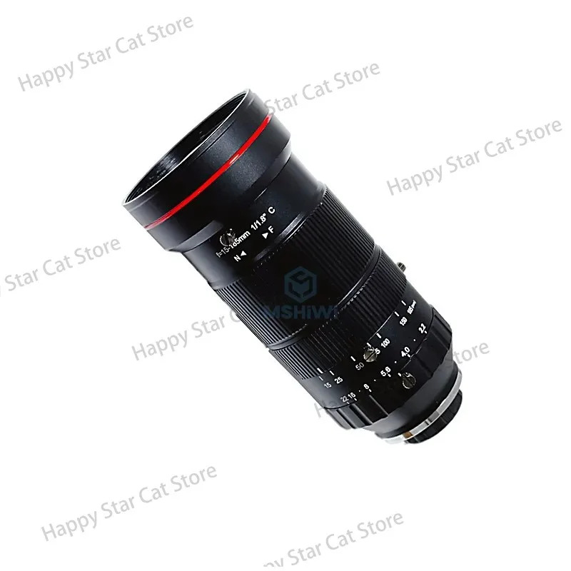 High-Definition Industrial Camera FA Zoom C-Mount Lens 15-185mm 8.0million Low Distortion Machine Vision Telephoto Lens