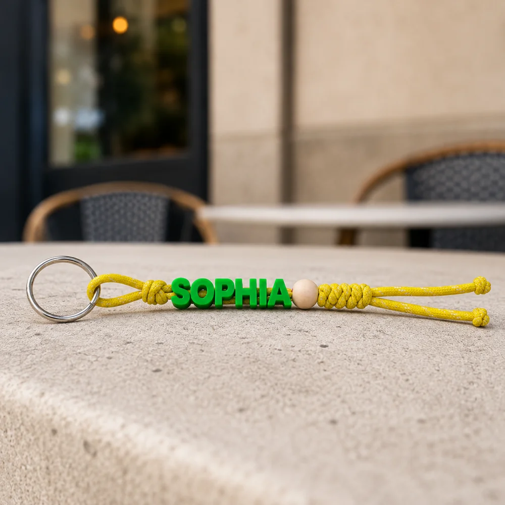 Personalised Handmade Braided Cord Keychain