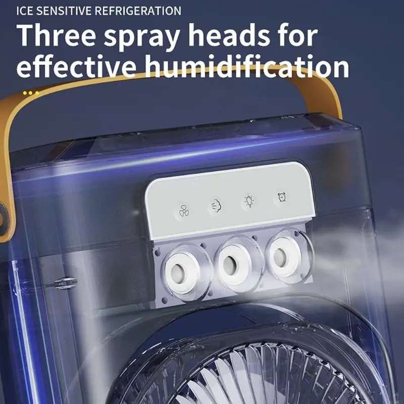 

Quiet Small Air Cooling Fan with Humidifying Water Function ABS Texture