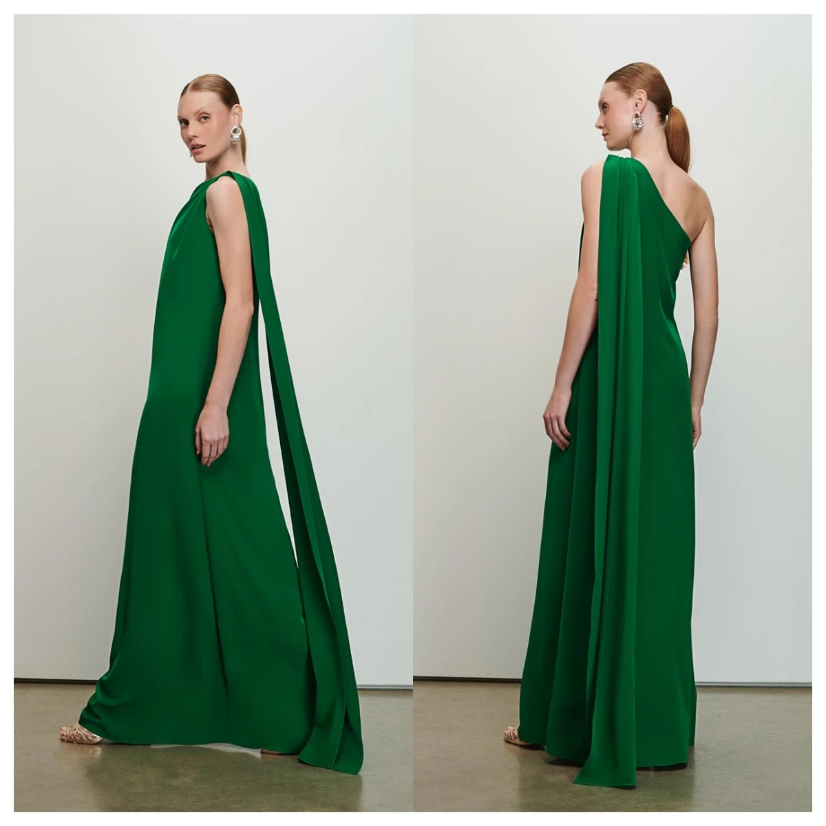 사용자 정의 현대 녹색 저지 이브닝 드레스 한 어깨 민소매 파티 드레스 패션 vestido 드 페스타 고품질 공식