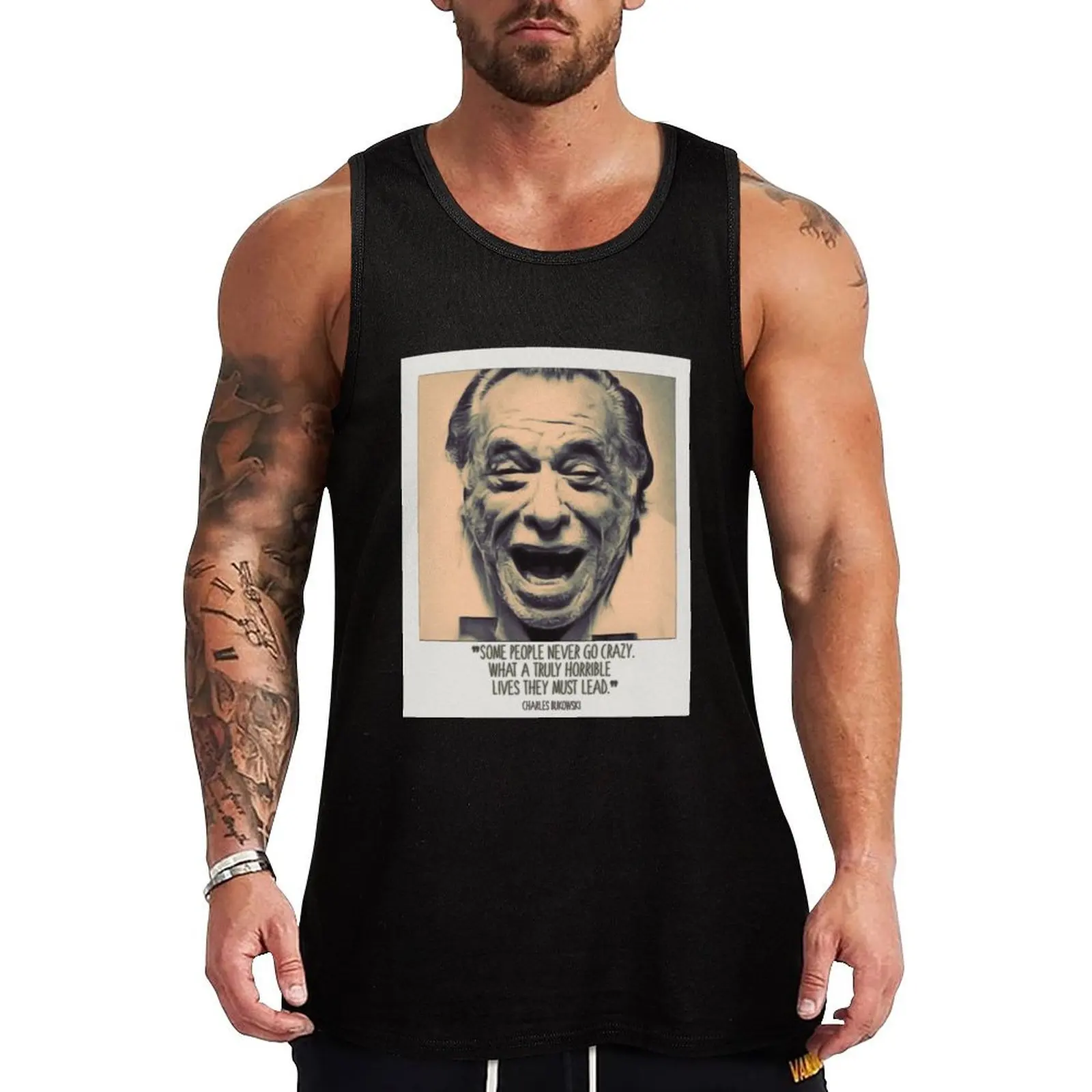 

No Crazy No Fun Tank Top Men's summer clothes 2025 Men's summer vest Men's cotton t-shirt