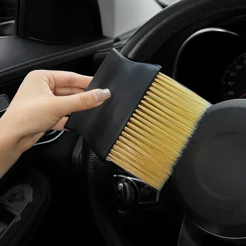1 Dust Removal Brush Air Conditioner Outlet Car Wash Dust Artifact Dust Removal Brush Cleaning Tooel Soft Brush Car Supp