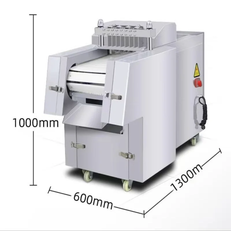 ماكينة تقطيع أوتوماتيكية ماكينة تقطيع اللحوم المجمدة ماكينة تقطيع مكعبات اللحم والدجاج المجمد ماكينة تقطيع الثدي 220 فولت