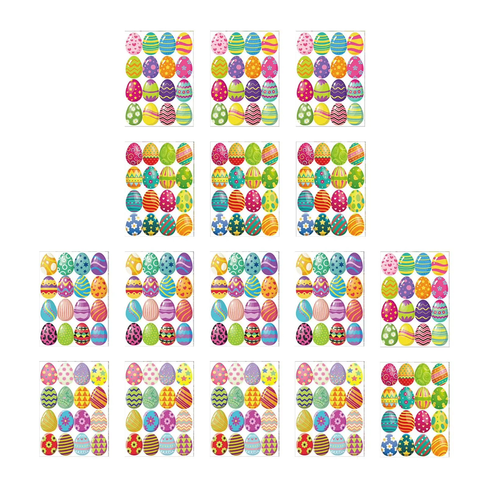 Easter Egg Stickers for Kids 256PCS Easter Sticker 16 Sheets Easter Day Party Decoration Supplies