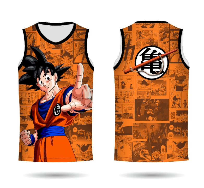 2026 Dragon Ball Turtle Fairy Flow Wukong Comic Breathable Tank Top, 3D Printed Casual Street Fashion Family and Child Clothing