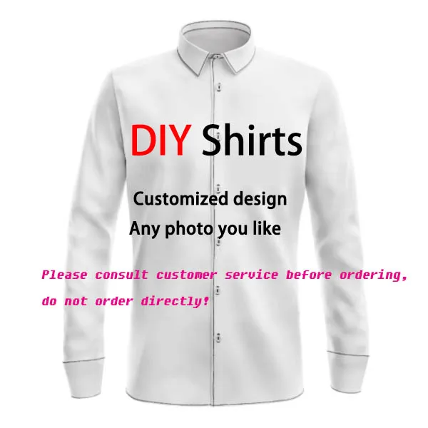 Custom Your Design 3D Shirts For Men Fashion Luxury Long Sleeve Tops Abstract Harajuku Men\'s Shirt Man Clothing Women Clothes