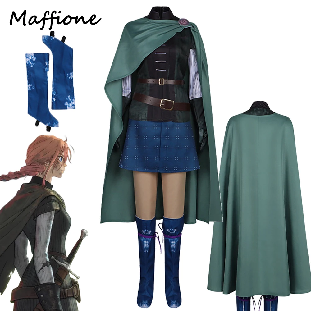 

Scarlet Cosplay Women Costume Anime Scarlet Disguise Roleplay Female Clothing Outfits Belt Leg Covers Cloak Cape Set Halloween