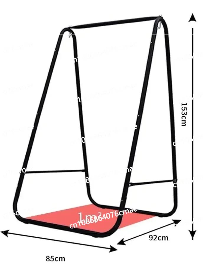 Hammock Chair Stand with Hanging Swing Chair Included, Weather Resistant and Saving Space Stand Max 450 Lbs, Hammock